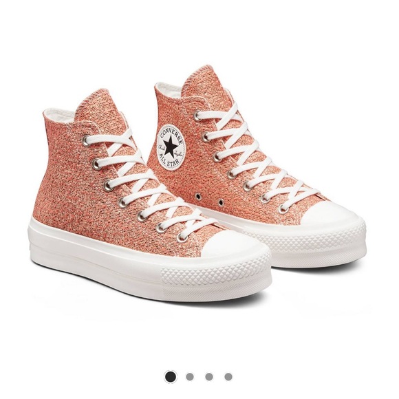 Converse Shoes - Converse 9.5 Chuck Taylor Glitter All Star Knit Platform Sneakers